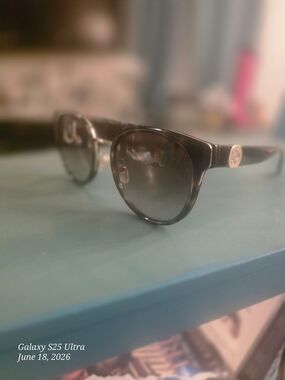 Gucci Black Gradient Lens Sunglasses with Gold Logo Accents